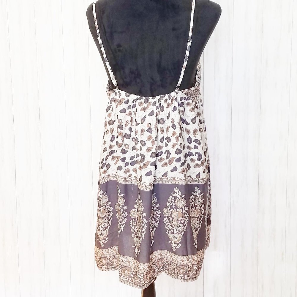 Summer Beach Coverup Spaghetti Strap Dress Brown - Picture 2 of 8